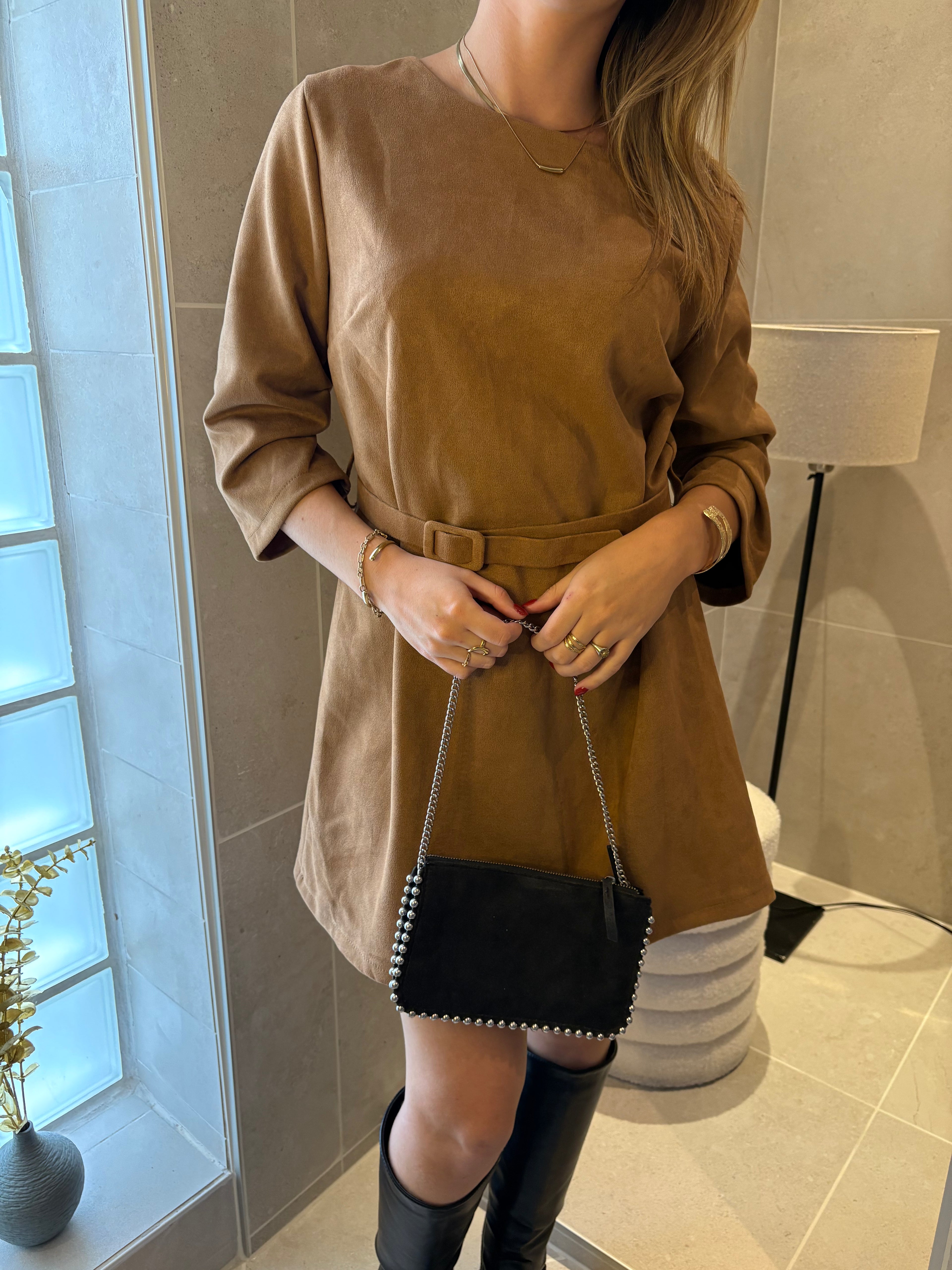 Camel Suède Dress