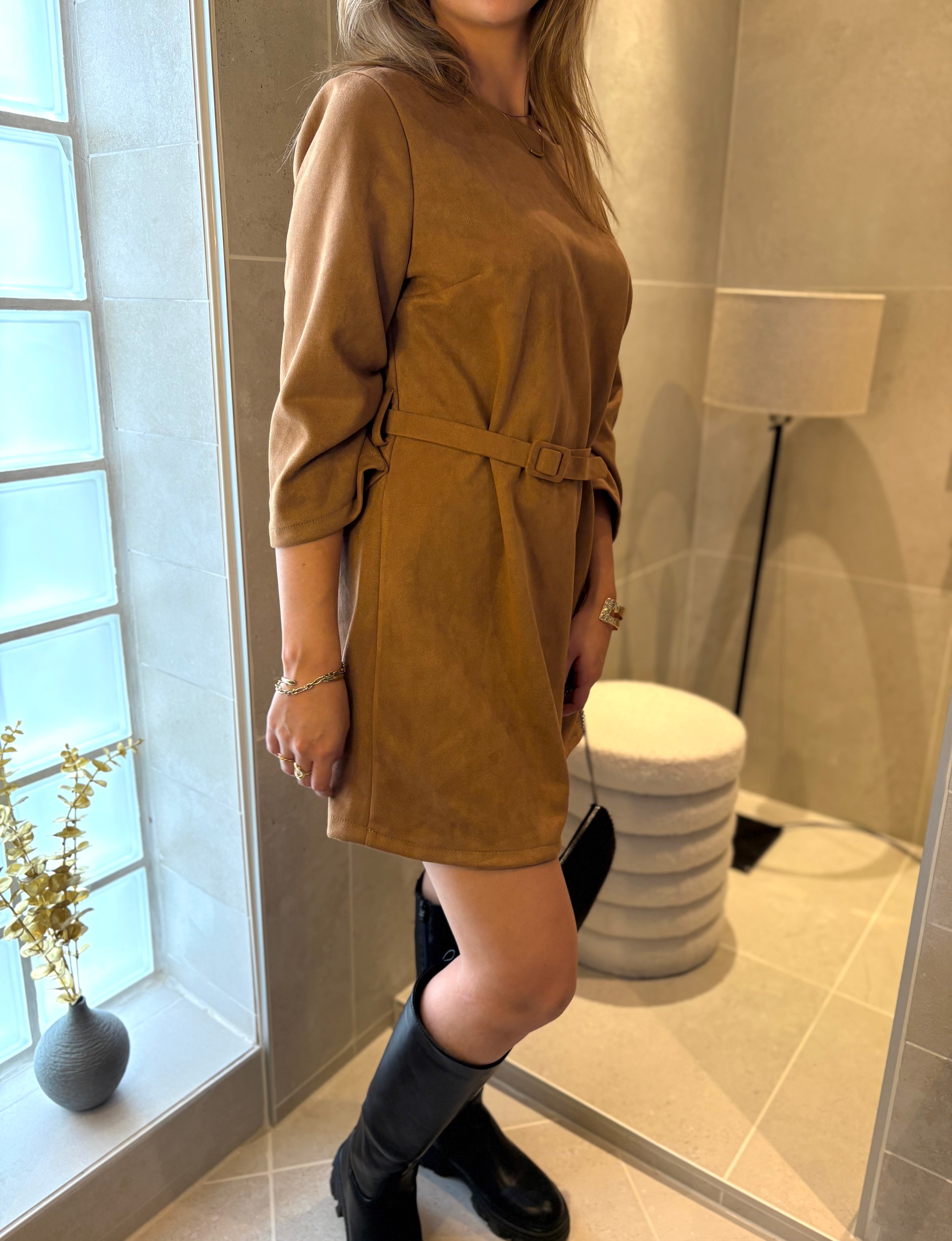 Camel Suède Dress