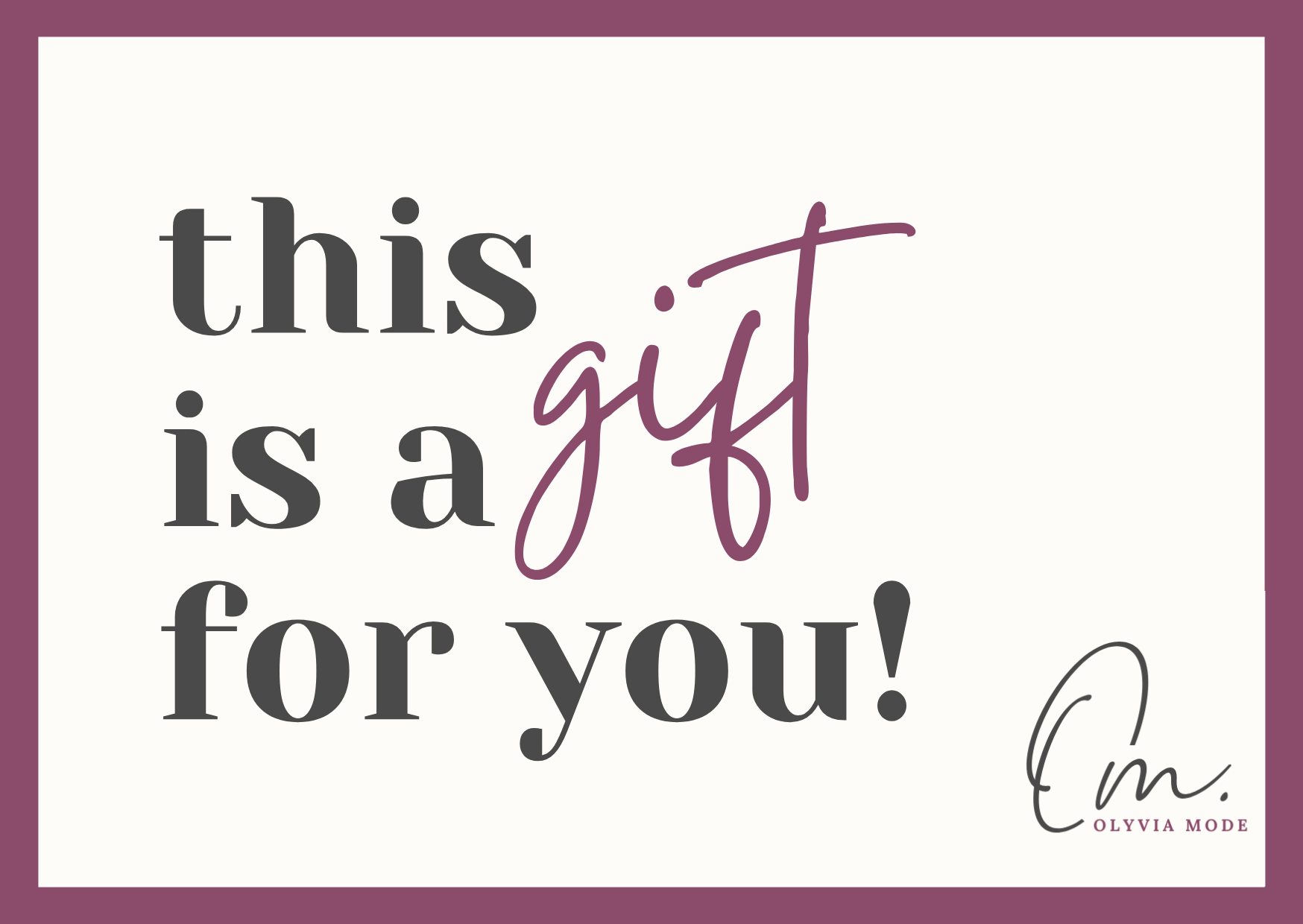 Olyvia Mode Cadeaubon